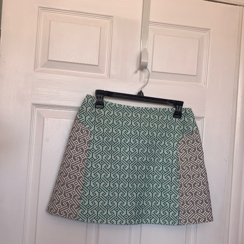 Topshop Mint and Taupe A-Line Mini Skirt